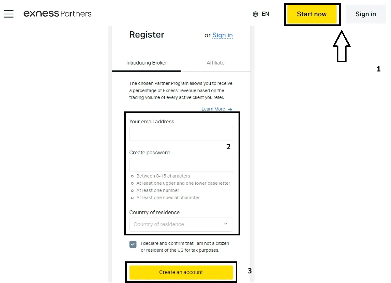  Exness Affiliate Program
