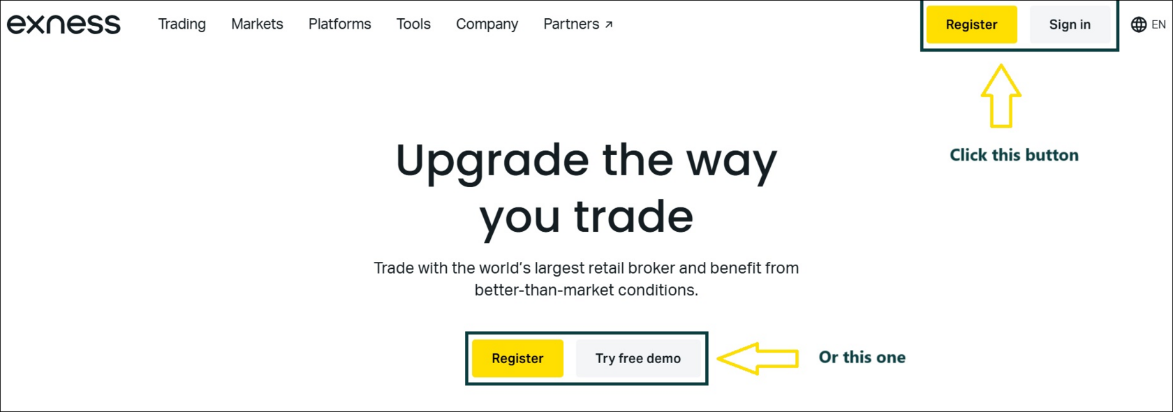 exness sign up